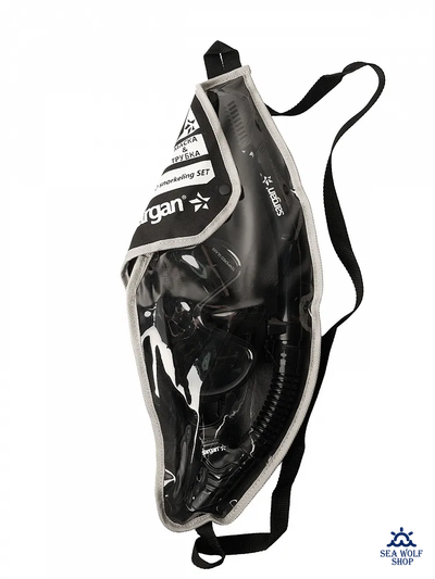 Маска с трубкой Sargan "ДАЙВА-С" черный/синий