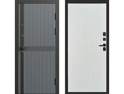 Дверь входная Граунд грей с панелью