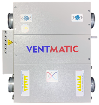КОМПАКТНАЯ ПРИТОЧНО-ВЫТЯЖНАЯ УСТАНОВКА С ПЛАСТИНЧАТЫМ РЕКУПЕРАТОРОМ до 300 м3/ч, 1,8 КВТ (МОДЕЛЬ. VMPVU-E-PR-300-1.8/1-1)