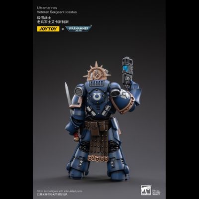 Сержант-ветеран Ультрамаринов Икастус (Warhammer 40k) - КОЛЛЕКЦИОННАЯ ФИГУРКА 1/18 Ultramarines Veteran Sergeant Icastus (JT3020) - JOYTOY