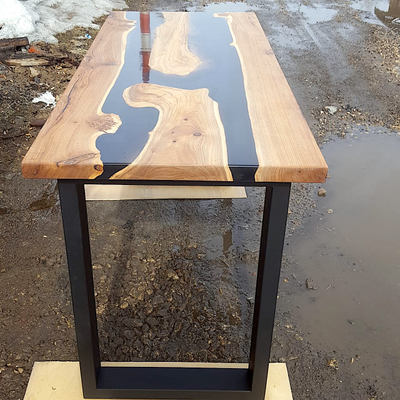 стол-река, карагач, слэб, стол из слэба, стол из спила, стол с рекой, стол из эпоксидной смолы, спил