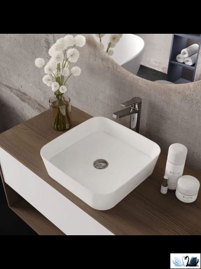 Раковина Creavit Loop LP040-00CB00E-0000 LP040 квадратная, глянец белоснежного цвета