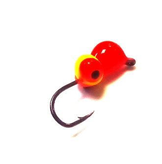 Мормышка вольфрамовая ЖУЧОК Lumicom крас с глаз вес.0.30gr.12mm. d-2.5mmу