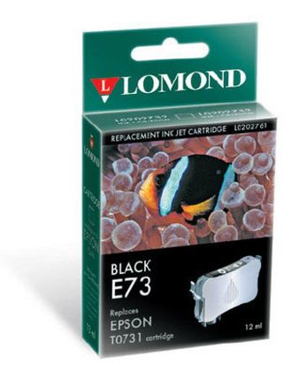 Картридж для принтера Epson, Lomonnd E73 Black, Черный, 12мл, Пигментные чернила