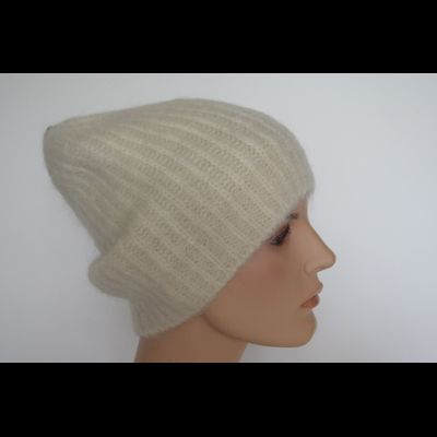 Шапка мохеровая вязаная белая Vizio Италия 9020 CYO