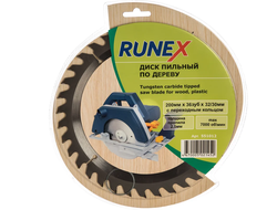 Диск пильный по дереву 200 мм*36 зуб * 32/30мм "RUNEX" 551012, шт