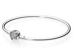 Браслет-бэнгл Пандора снежинка 590740CZ