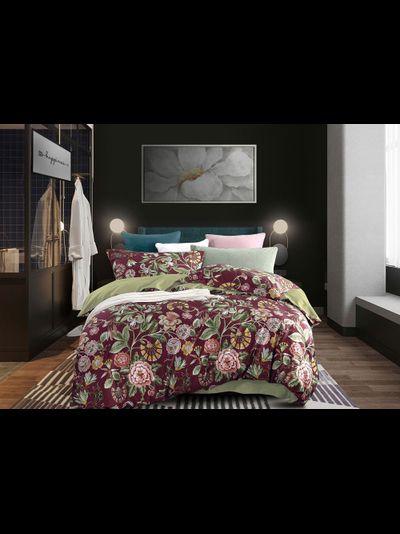 Постельное белье мако-сатин полутороспальное 150x200x1 180x230x1 50x70x1 70x70x1 TIS04-873