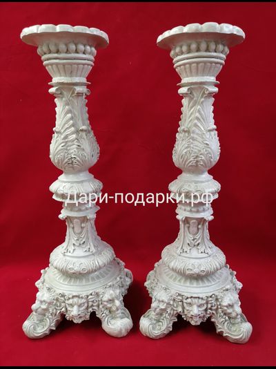 Подсвечник античный 45*20см   1,6 кг   полистоун Россия  1770-013060