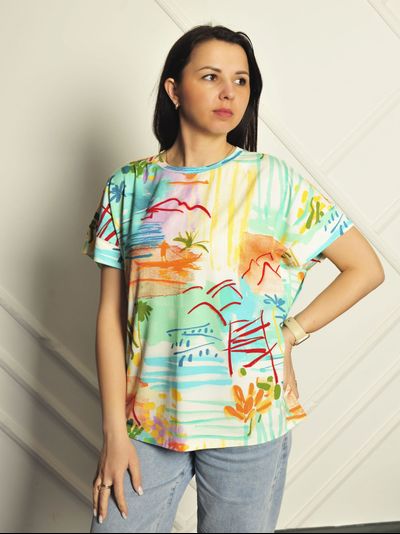 Футболка Арт: 661-0324-пальма