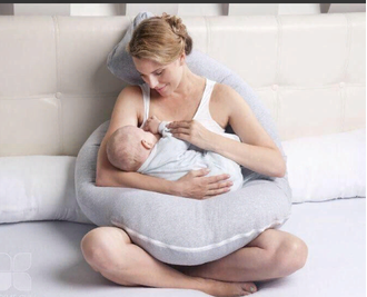 Подушка обнимашка формы Полумесяц с 170 х 30 см холлофайбер  + наволочка поплин Овечки