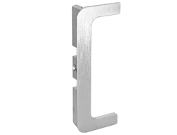 GOLA Заглушка контурная для профиля U для нижней базы, Серебро крацованное (brush polish) (пара)  GA0030.VS000.SLXAN.FX  ARISTO