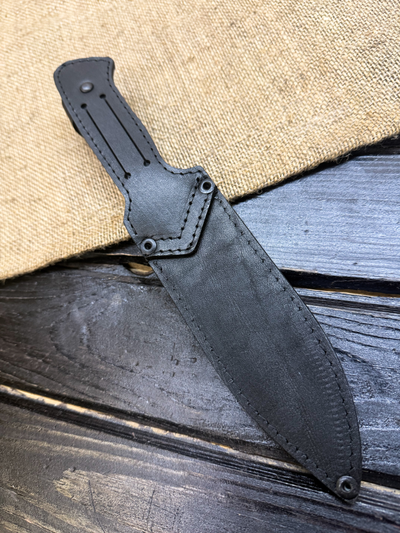 Подарочный нож 6Х9С сталь AUS10, рукоять комбинированная G10 и стабилизированное дерево коричневое