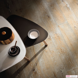 Декор паркетной доски Haro Дуб Ательер Саваж Ретро структур 1-пол, масло 531764 в интерьере детально