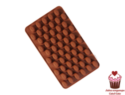 Форма силиконовая для шоколада Кофейные зерна, 55 ячеек