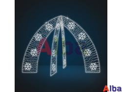 Светодиодная арка Звездные ворота со снежинками