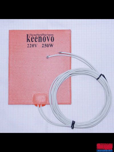 Гибкая нагревающая пластина 250 Вт 220 В (127х152) Keenovo (3М скотч, без термодатчика)