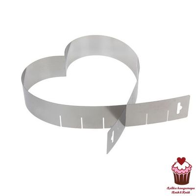 Форма с регулируемым диаметром "Сердце" 14,5-26,5 см