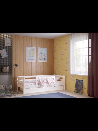 Кровать Соня с защитой по центру вариант 3 фото