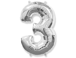 Цифра 3 серебро