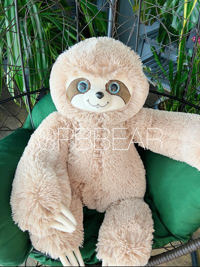 Плюшевый ленивец 100 см кремовый