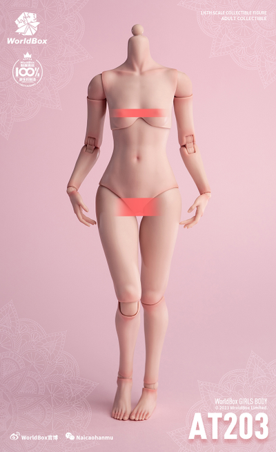 Тело женское 1/6 (AT203T) - Girl Body Light Tan  - Worldbox