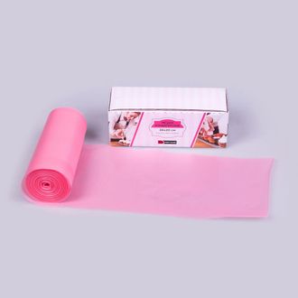 Мешок кондитерский 3-сл в рулоне 38 см розовый, 80 мкм, особо прочные швы, 100 шт/рул