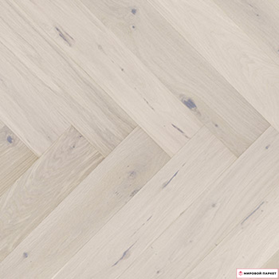 Паркетная доска Barlinek Венгерская елка Дуб Capuccino 130 мм елочка лак замок 2G толщина 14 мм 0.65 м2