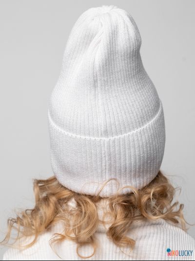 Шапка 25301-01 50%хлопок 50%акрил, белый 56-58