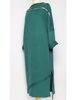 ПЛАТЬЕ БОХО "Молния плотное" малахит р.46-52