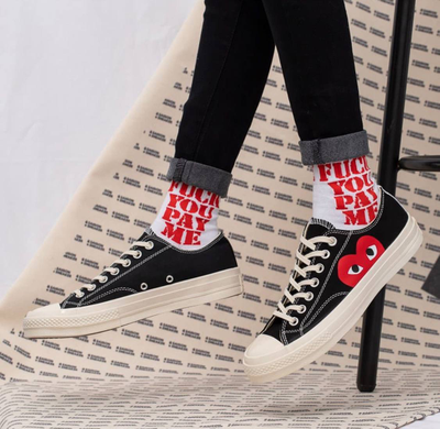 Converse cdg black low deals