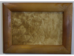 гравировка на дереве сова