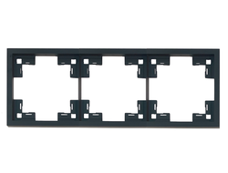 Рамка тройная стандарт, черный сатин Rikett - 35830 MB