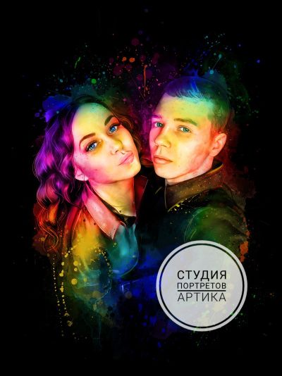 Портрет в Стиле Мурчиано 2 человека