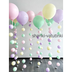 Шары цепочки с пузырями макарун (10шт)