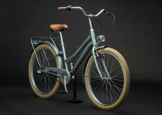 Велосипед TT265/ 3скорости 26" зеленый рама 16"