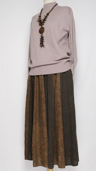 ЮБКА "МНОГО КЛИНЬЕВ" шоколад до р.52