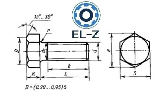 ОСТ 26–2037–96 / ГОСТ Р ИСО 4014-13 / ГОСТ 7798-70 / ГОСТ 10602–94 Болты с шестигранной головкой