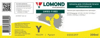Чернила для широкоформатной печати Lomond LH102-Y-002