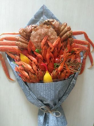 Съедобный букет с крабом
