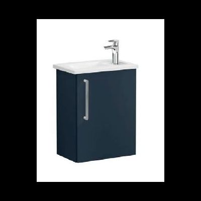 Модуль с квадратной раковиной, Vitra Root, 45 см, с дверцей, матовый темно-синий, правосторонний, 68064