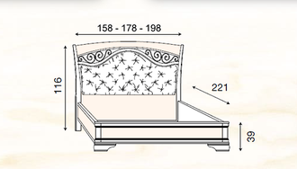 КРОВАТЬ PALAZZO DUCALE  140*200  71CI63LT