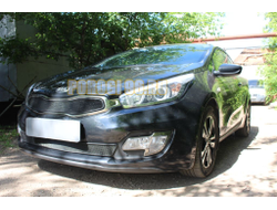 Защита радиатора KIA Pro Ceed II 2012-2015 black верх