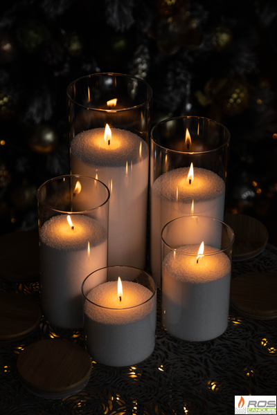 Колба/ваза 30см с бамбуковой крышкой