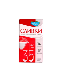 Сливки животные Чудское озеро 35% 1 л