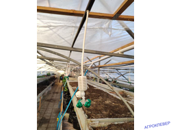 Подвес белый с микродождевателем / фоггером (6мм Н), с клапаном "антикапля", 50 см (зеленый) 26,0 л/ч