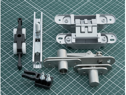 Петли и роликовые каретки к профилю для дверей