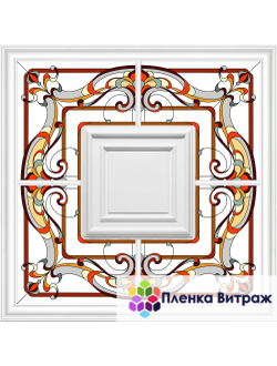 Пленка самоклеющаяся на потолок , витражная пленка, пленочный витраж с тиле арт нуво