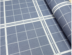 Перкаль набивной 120 г/м2 шир.220см цвет синий Виши