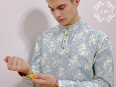 Рубаха "Боярская" Изумруд